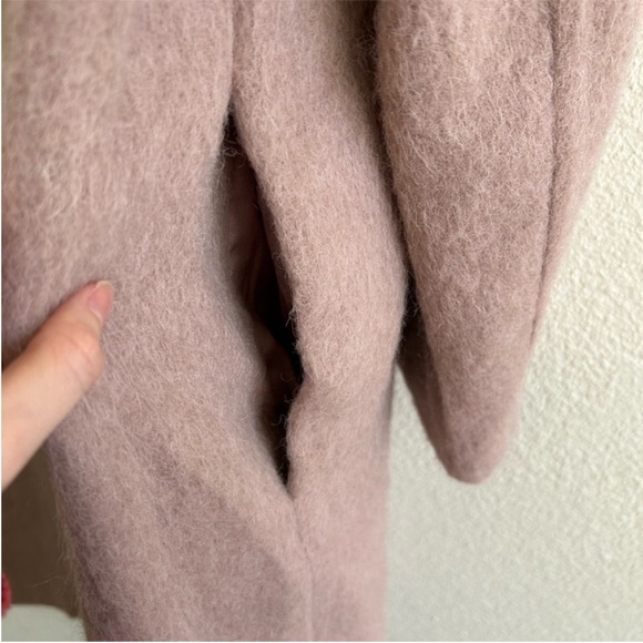 Vince Texture Wool Alpaca Long Coat Mauve Orchid Pink - Picture 6 of 10